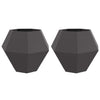 Vidaxl plantenbak 2 pcs zwart 100 x 100 x 80 cm staal