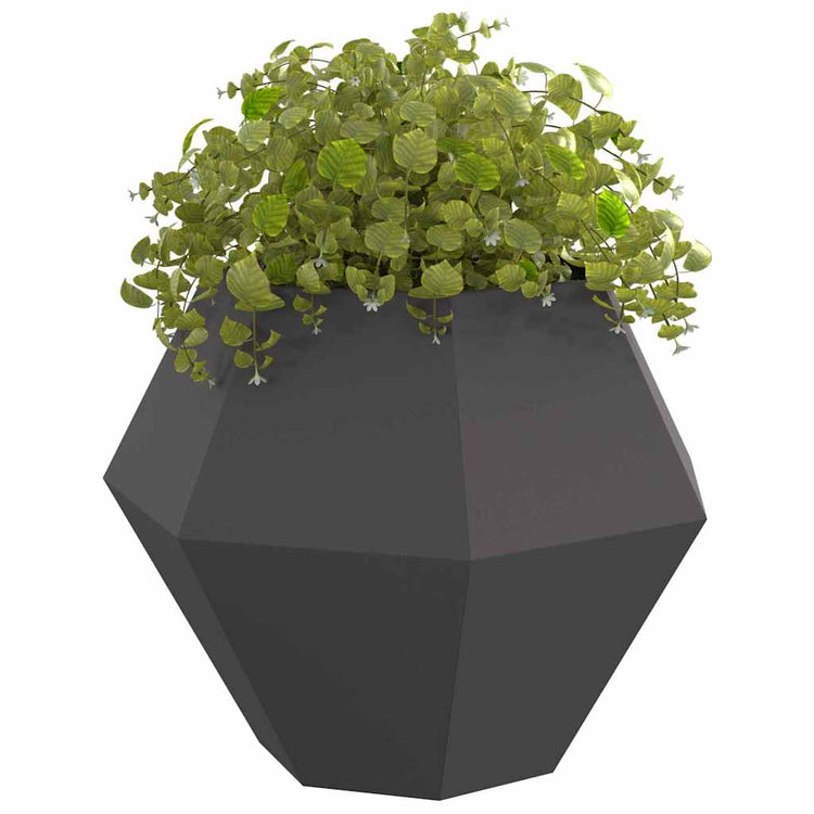 Vidaxl plantenbak 2 st zwart 100 x 100 x 80 cm staal