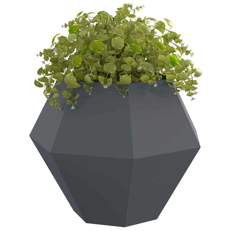 Vidaxl plantenbak 2 st antraciet 100 x 100 x 80 cm staal