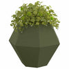 Vidaxl plantenbak 2 pcs olijf groen 100 x 100 x 80 cm staal