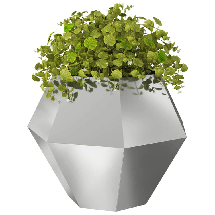 Vidaxl plantenbak zilver 100 x 100 x 80 cm gegalvaniseerd staal