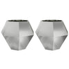 Vidaxl plantenbak 2 pcs zilver 100 x 100 x 80 cm gegalvaniseerd staal