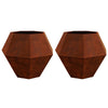 Vidaxl plantenbak 2 pcs roestig 100 x 100 x 80 cm cortenstaal
