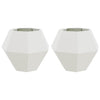 Vidaxl plantenbak 2 pcs wit 75 x 75 x 60 cm staal