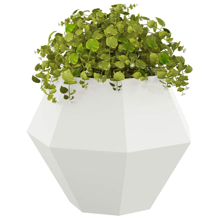Vidaxl plantenbak 2 st wit 75 x 75 x 60 cm staal
