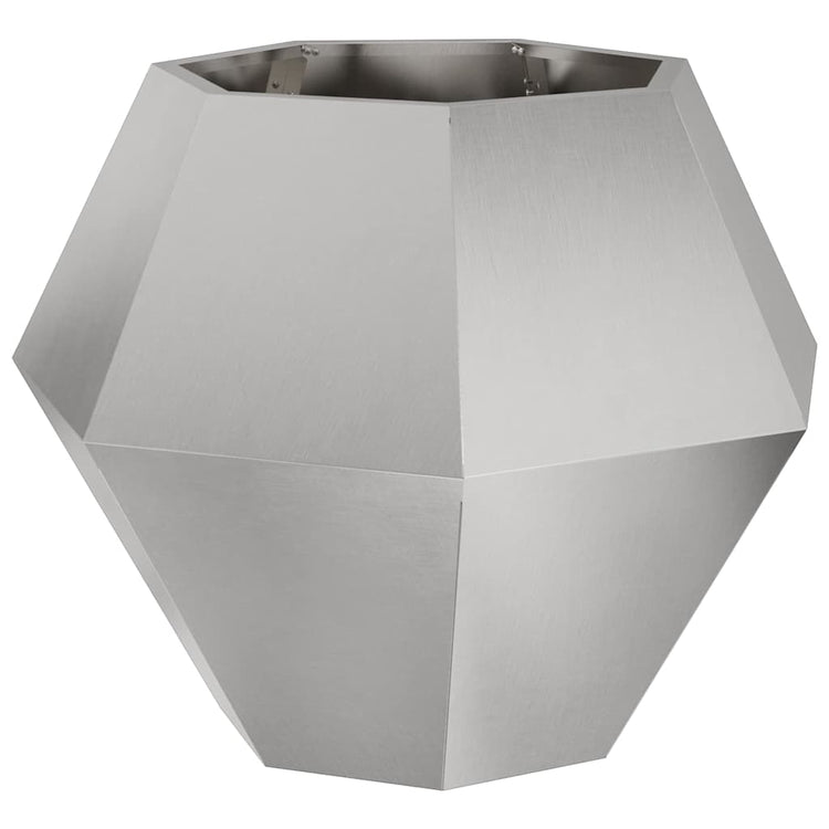 Vidaxl plantenbak zilver 75 x 75 x 60 cm roestvrij staal