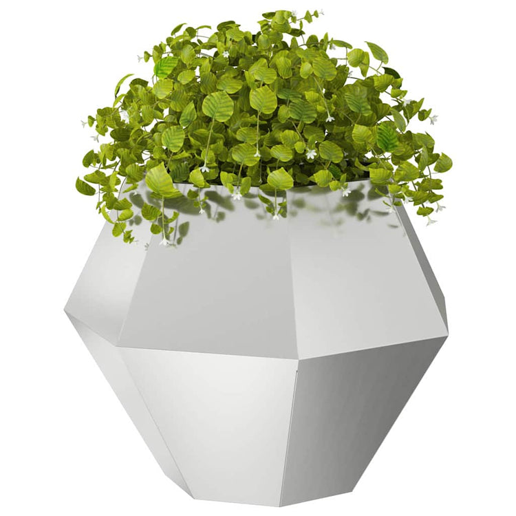 Vidaxl plantenbak 2 st zilver 75 x 75 x 60 cm gegalvaniseerd staal
