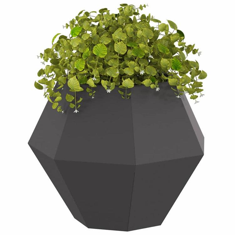 Vidaxl plantenbak 2 st zwart 50 x 50 x 40 cm staal