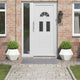 Vidaxl plantenbak 2 st wit 50 x 50 x 40 cm staal