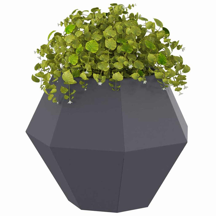 Vidaxl plantenbak 2 st antraciet 50 x 50 x 40 cm staal