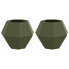 Vidaxl plantenbak 2 pcs olijf groen 50 x 50 x 40 cm staal