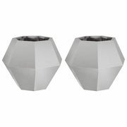 Vidaxl plantenbak 2 st zilver 50 x 50 x 40 cm roestvrij staal - afbeelding 2