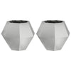 Vidaxl plantenbak 2 pcs zilver 50 x 50 x 40 cm gegalvaniseerd staal