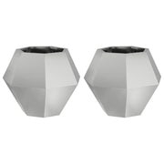 Vidaxl plantenbak 2 st zilver 50 x 50 x 40 cm gegalvaniseerd staal - afbeelding 2