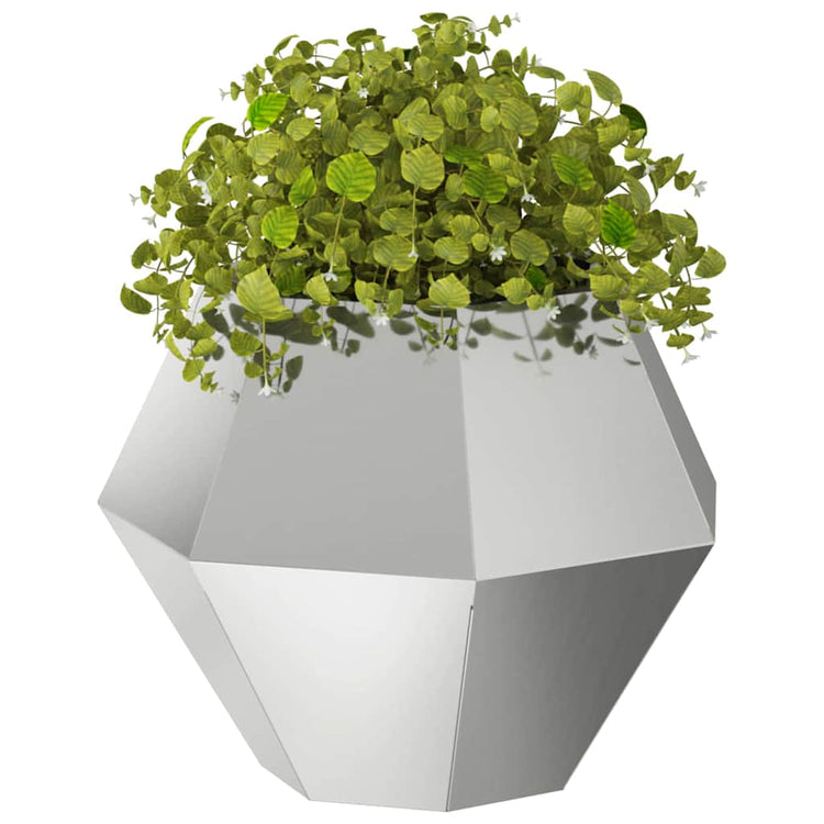Vidaxl plantenbak 2 st zilver 50 x 50 x 40 cm gegalvaniseerd staal