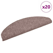 Vidaxl trapmatten zelfklevend 20 stuks 65x21x4 cm lichtbruin halfrond groot - afbeelding 2