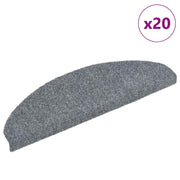 Vidaxl trapmatten zelfklevend 20 stuks 65x21x4 cm lichtgrijs halfrond groot - afbeelding 1