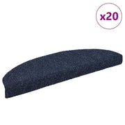 Vidaxl trapmatten zelfklevend 20 stuks 65x21x4 cm blauw halfrond groot - afbeelding 1