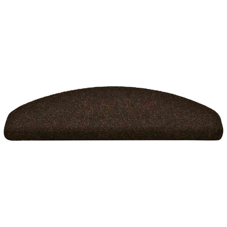 Vidaxl trapmatten zelfklevend 20 stuks 65x21x4 cm bruin halfrond groot