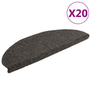 Vidaxl trapmatten zelfklevend 20 st 65x21x4 cm antraciet halfrond groot - afbeelding 1