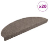 Vidaxl trapmatten zelfklevend 20 stuks 65x21x4 cm beige halfrond groot