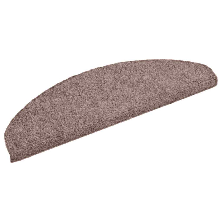 Vidaxl trapmatten zelfklevend 30 stuks 65x21x4 cm lichtbruin halfrond groot