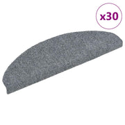 Vidaxl trapmatten zelfklevend 30 stuks 65x21x4 cm lichtgrijs halfrond groot - afbeelding 1