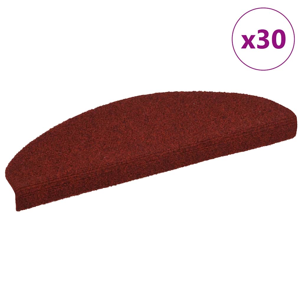 Vidaxl trapmatten zelfklevend 30 stuks 65x21x4 cm bordeaux rood
