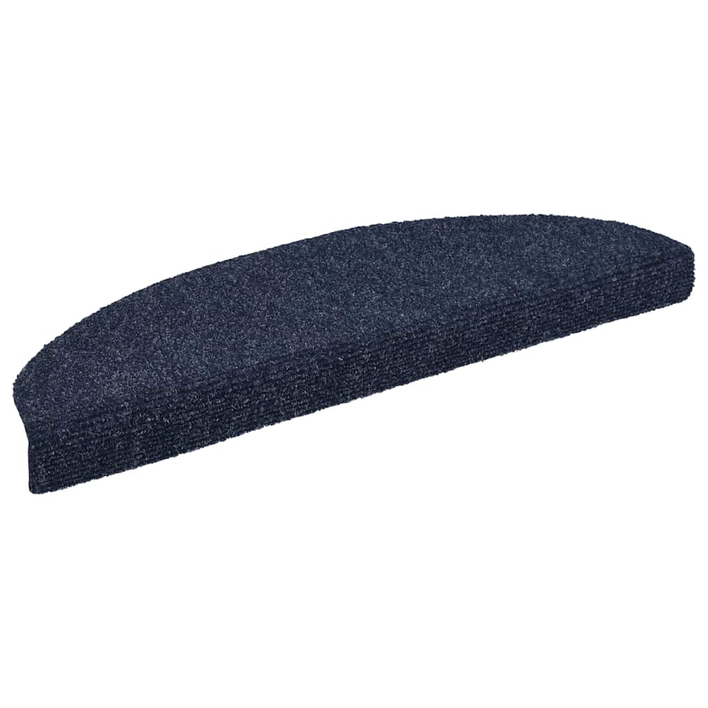 Vidaxl trapmatten zelfklevend 30 stuks 65x21x4 cm blauw halfrond groot