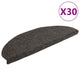 Vidaxl trapmatten zelfklevend 30 stuks 65x21x4 cm antraciet halfrond groot