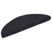 Vidaxl trapmatten zelfklevend 20 stuks 56x17x3 cm zwart halfrond - afbeelding 2