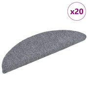 Vidaxl trapmatten zelfklevend 20 stuks 56x17x3 cm lichtgrijs halfrond - afbeelding 1