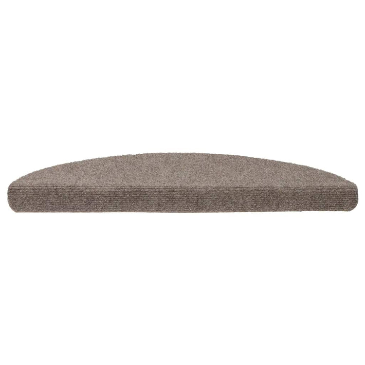 Vidaxl trapmatten zelfklevend 20 stuks 56x17x3 cm beige halfrond