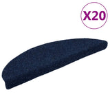 Vidaxl trapmatten zelfklevend 20 stuks 56x17x3 cm marineblauw halfrond - afbeelding 1