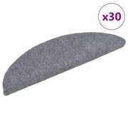Vidaxl trapmatten zelfklevend 30 stuks 56x17x3 cm lichtgrijs halfrond - afbeelding 1
