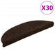 Vidaxl trapmatten zelfklevend 30 stuks 56x17x3 cm bruin halfrond