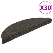 Vidaxl trapmatten zelfklevend 30 stuks 56x17x3 cm antraciet halfrond - afbeelding 1