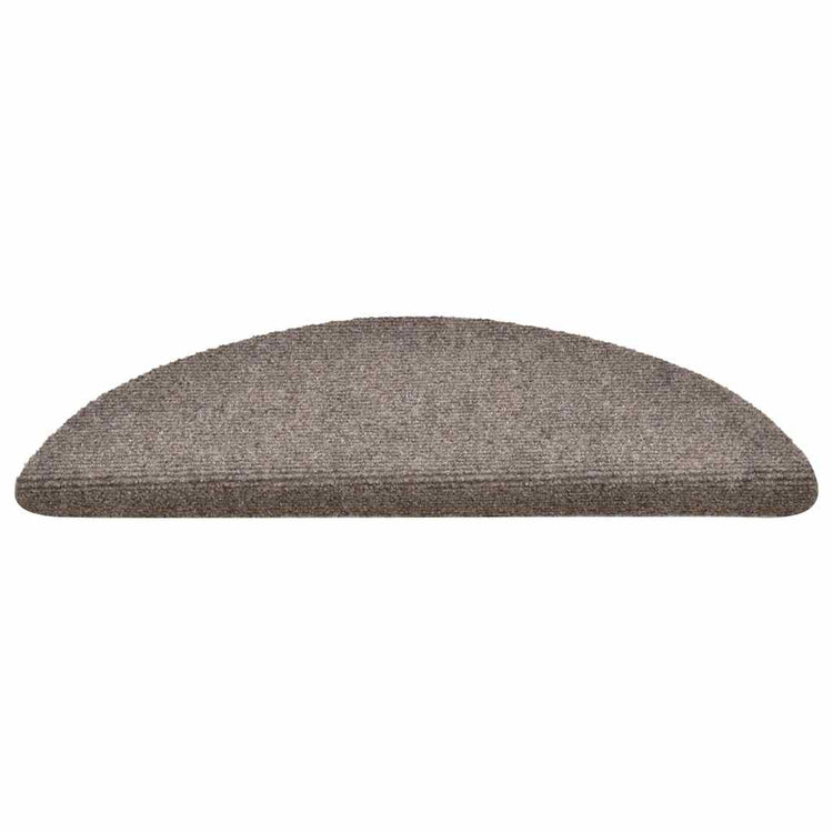 Vidaxl trapmatten zelfklevend 30 stuks 56x17x3 cm beige halfrond