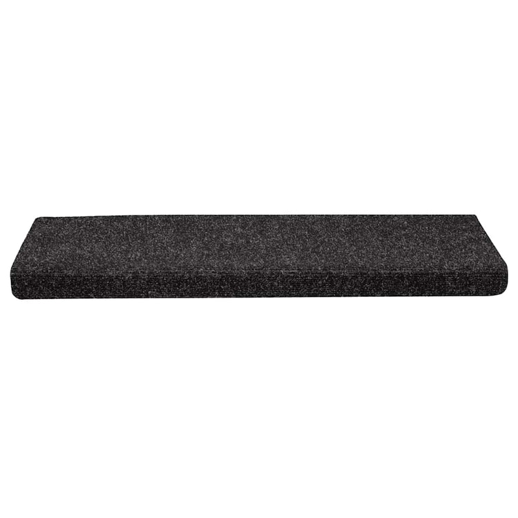 Vidaxl trapmatten zelfklevend 30 stuks 65x21x4 cm zwart rechthoekige rand