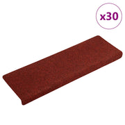 Vidaxl trapmatten zelfklevend 30 stuks 65x21x4 cm bordeaux rood - afbeelding 1