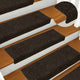 Vidaxl trapmatten zelfklevend 30 stuks 65x21x4 cm donkerbruin