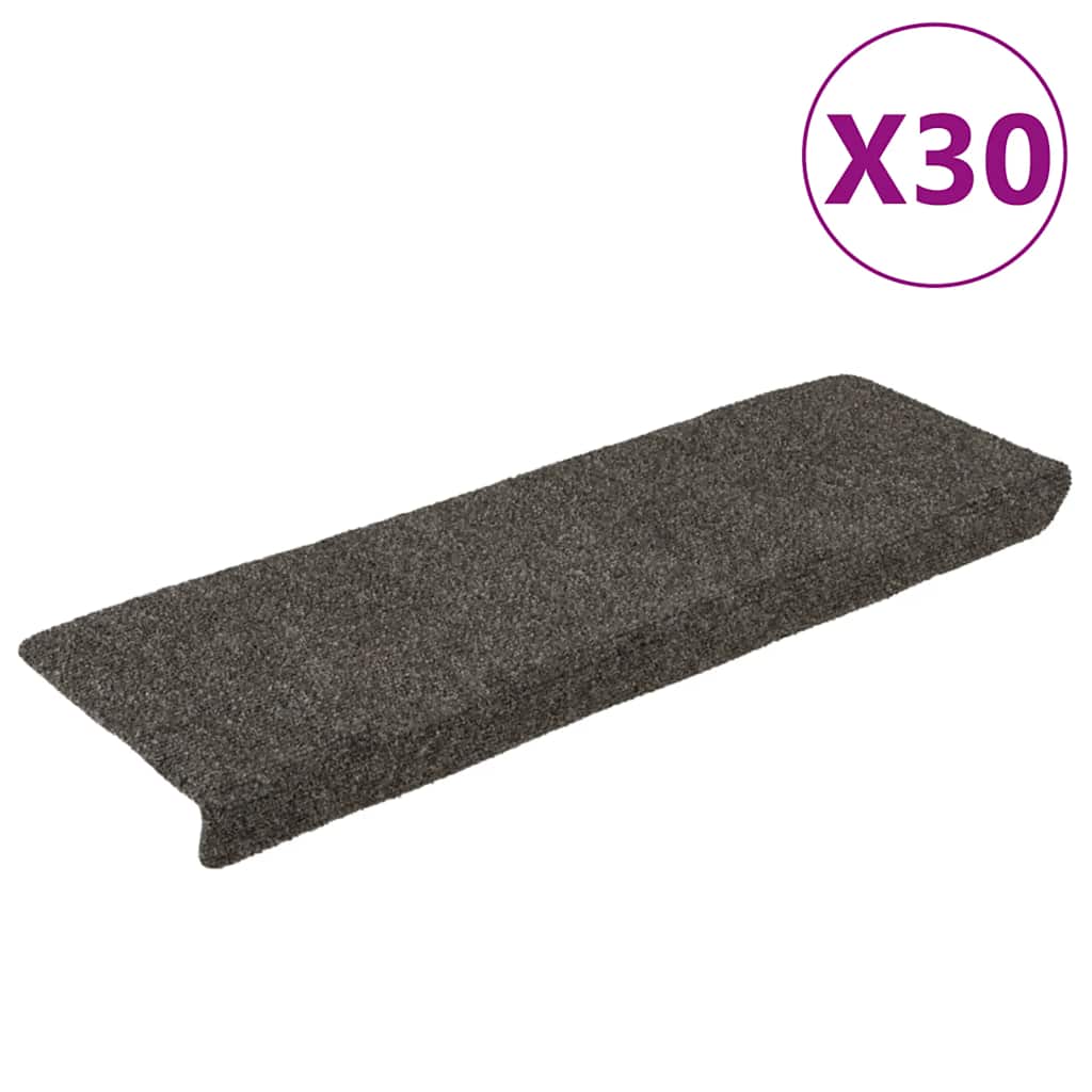 Vidaxl trapmatten zelfklevend 30 stuks 65x21x4 cm antraciet