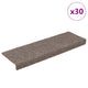Vidaxl trapmatten zelfklevend 30 stuks 65x21x4 cm beige rechthoekige rand