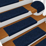 Vidaxl trapmatten zelfklevend 30 stuks 65x21x4 cm marineblauw - afbeelding 1