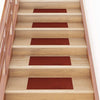 Vidaxl trapmatten zelfklevend 30 stuks 60x25 cm bordeaux rood rechthoekig