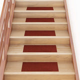 Vidaxl trapmatten zelfklevend 30 stuks 60x25 cm bordeaux rood rechthoekig - afbeelding 1