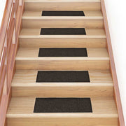 Vidaxl trapmatten zelfklevend 30 stuks 60x25 cm donkerbruin rechthoekig - afbeelding 1