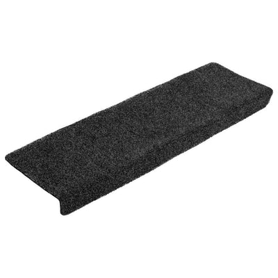 Vidaxl trapmatten zelfklevend 20 stuks 65x21x4 cm donkergrijs rechthoekige rand