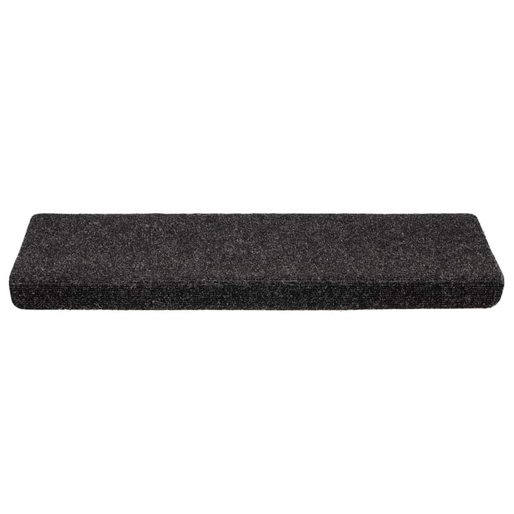 Vidaxl trapmatten zelfklevend 20 stuks 65x21x4 cm zwart rechthoekige rand