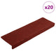 Vidaxl trapmatten zelfklevend 20 stuks 65x21x4 cm bordeaux rood